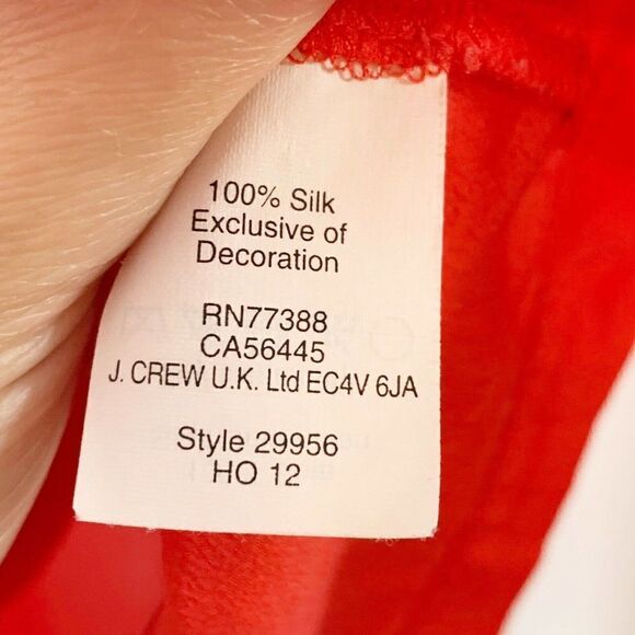 Madewell Broadway & Broome Red Silk Blouse - Picture 4 of 6